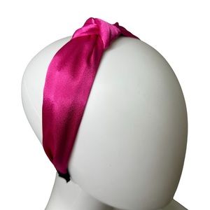 Barbie pink / fuchsia pink Satin Fabric Knot headband